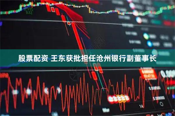 股票配资 王东获批担任沧州银行副董事长